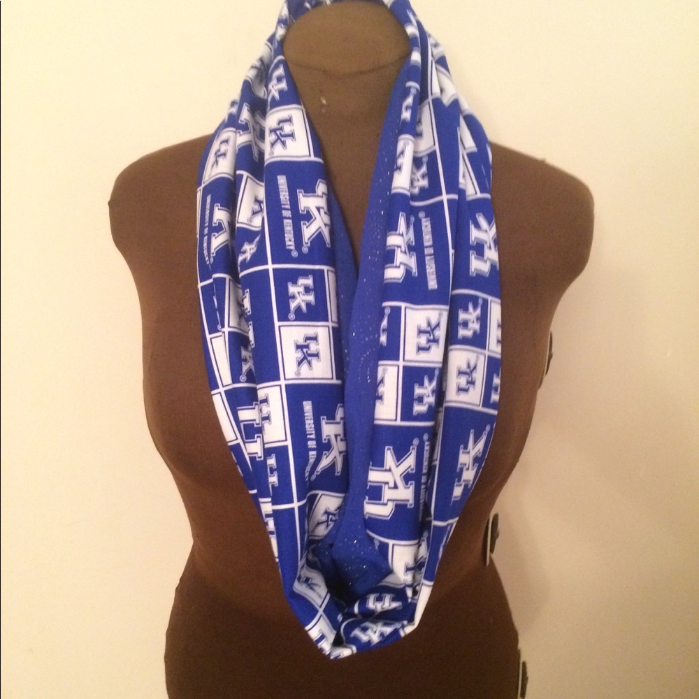 Handmade Girls/Kids UK Sparkle Scarf Blue & White